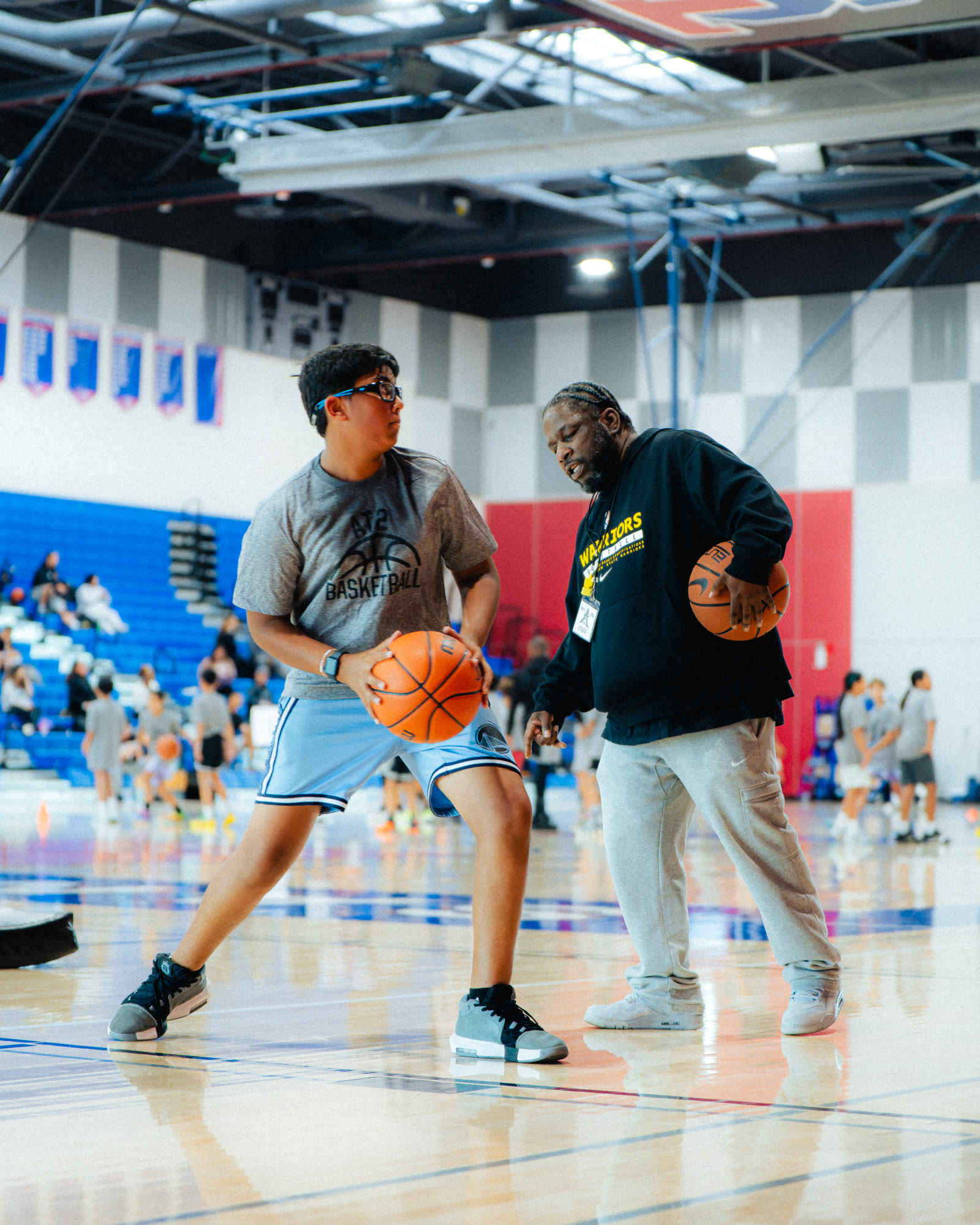 A player squaring up to shoot during AT2 drills